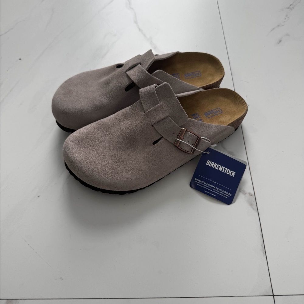 Birkenstock Boston Clog Taupe Narrow Women’s 37, 38, 39 - Picture 2 of 4